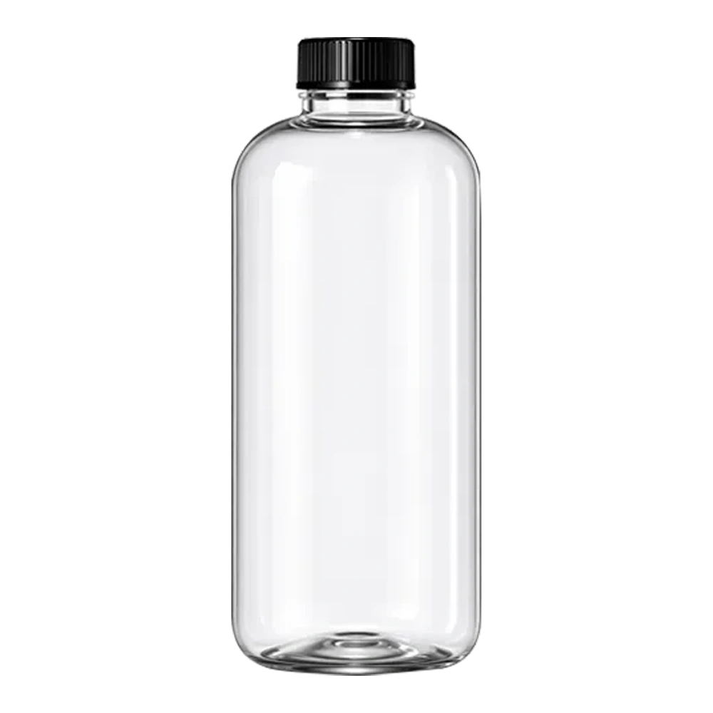 16 Oz Boston Round Clear Bottle