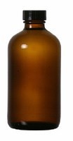 16 Oz Boston Round Amber Bottle | NinonUSA