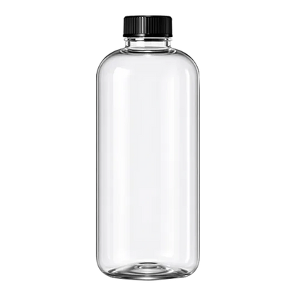 16 Oz Boston Round Clear Bottle