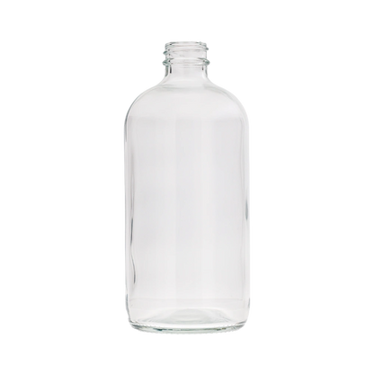 16 Oz Boston Round Clear Bottle