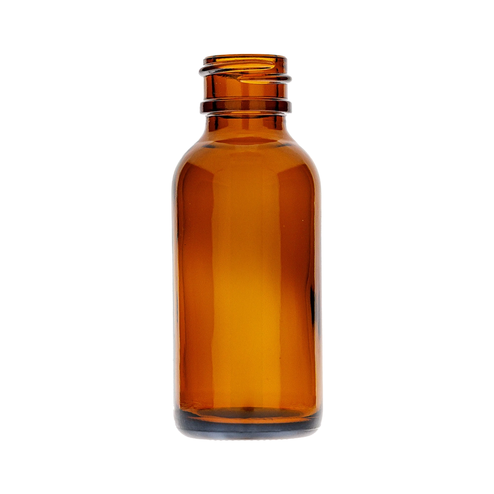 1 Oz Boston Round Amber Bottle