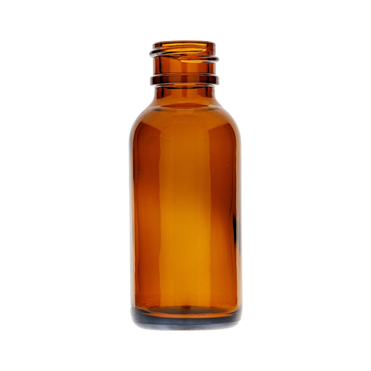 1 Oz Boston Round Amber Bottle