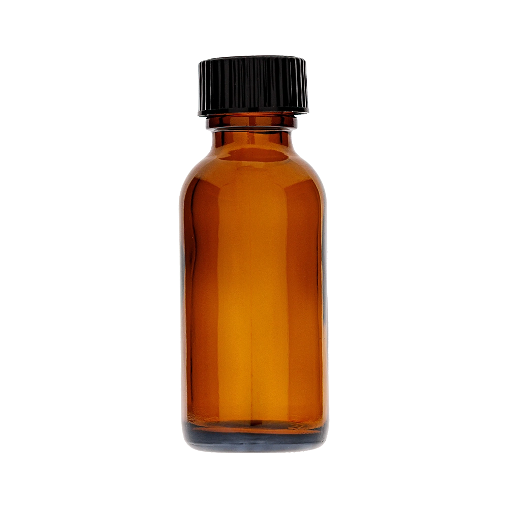 1 Oz Boston Round Amber Bottle