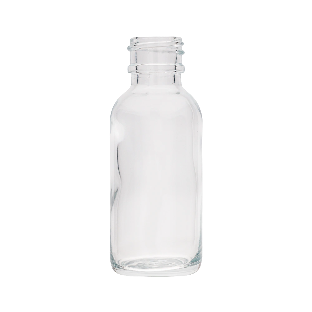1 Oz Boston Round Clear Bottle
