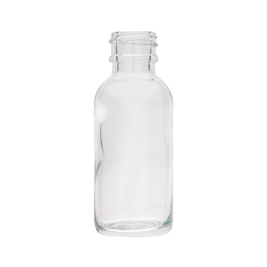 1 Oz Boston Round Clear Bottle