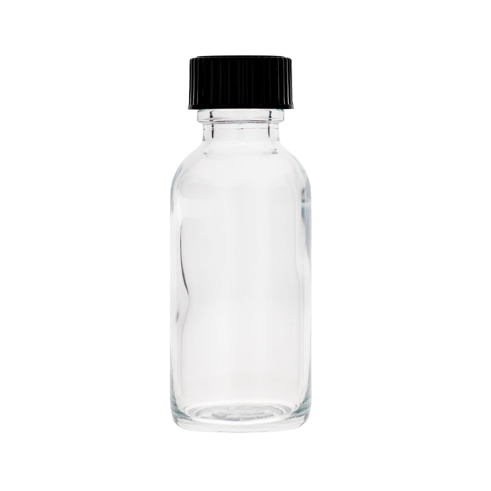 1 Oz Boston Round Clear Bottle