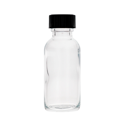 1 Oz Boston Round Clear Bottle