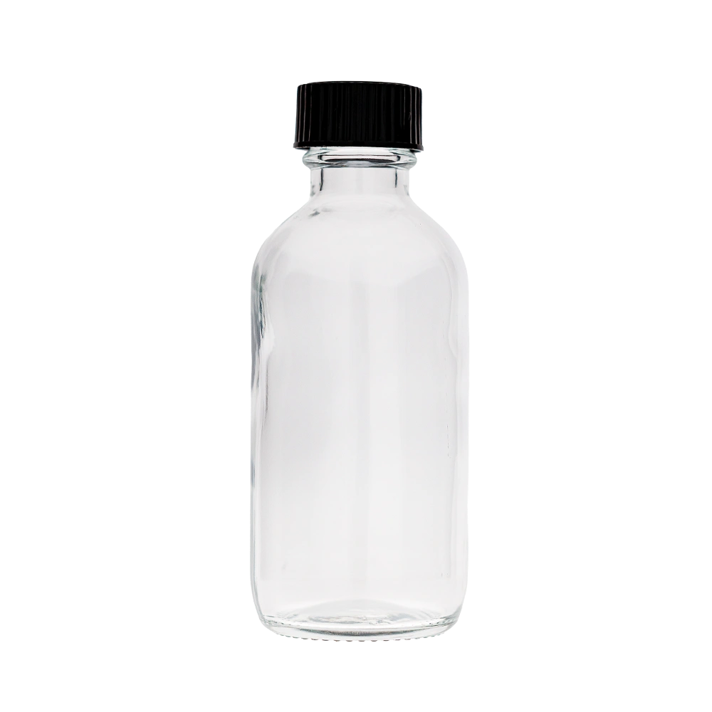 2 Oz Boston Round Clear Bottle