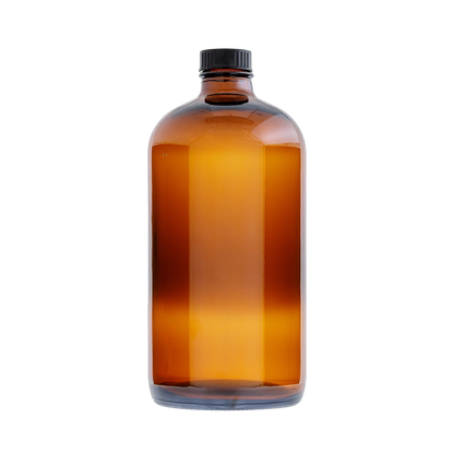 32 Oz Boston Round Amber Bottle