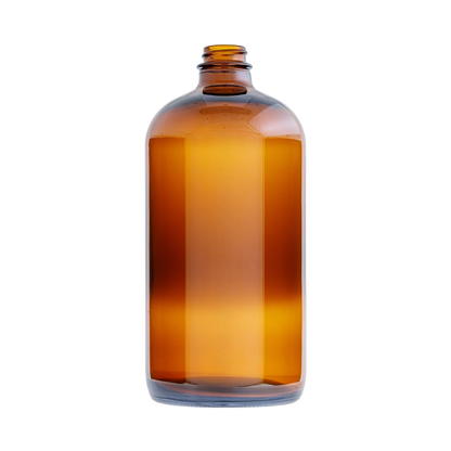 32 Oz Boston Round Amber Bottle