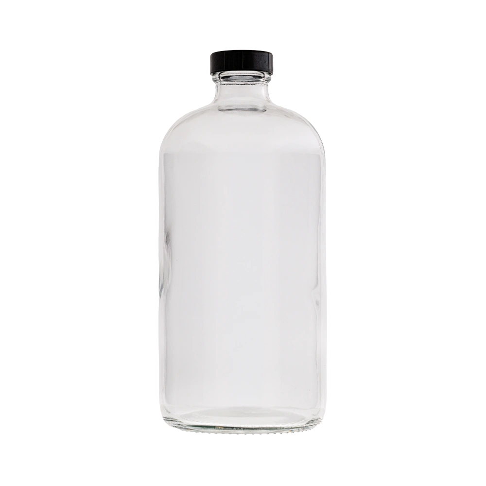 32 Oz Boston Round Clear Bottle