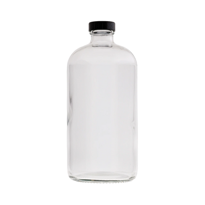 32 Oz Boston Round Clear Bottle