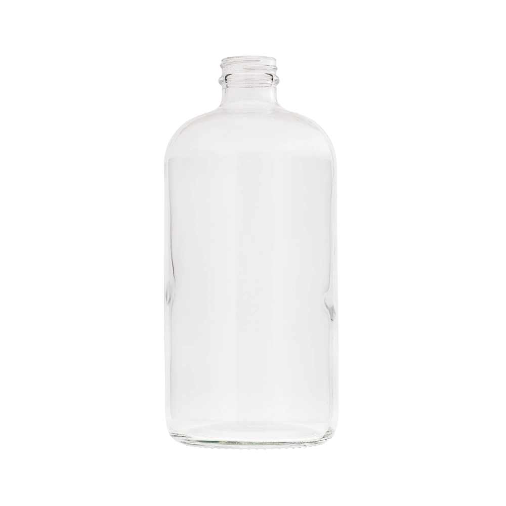 32 Oz Boston Round Clear Bottle