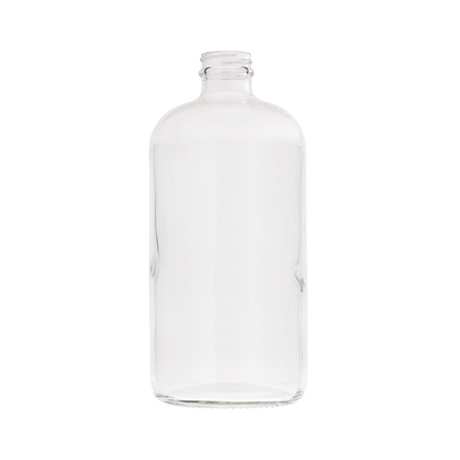 32 Oz Boston Round Clear Bottle