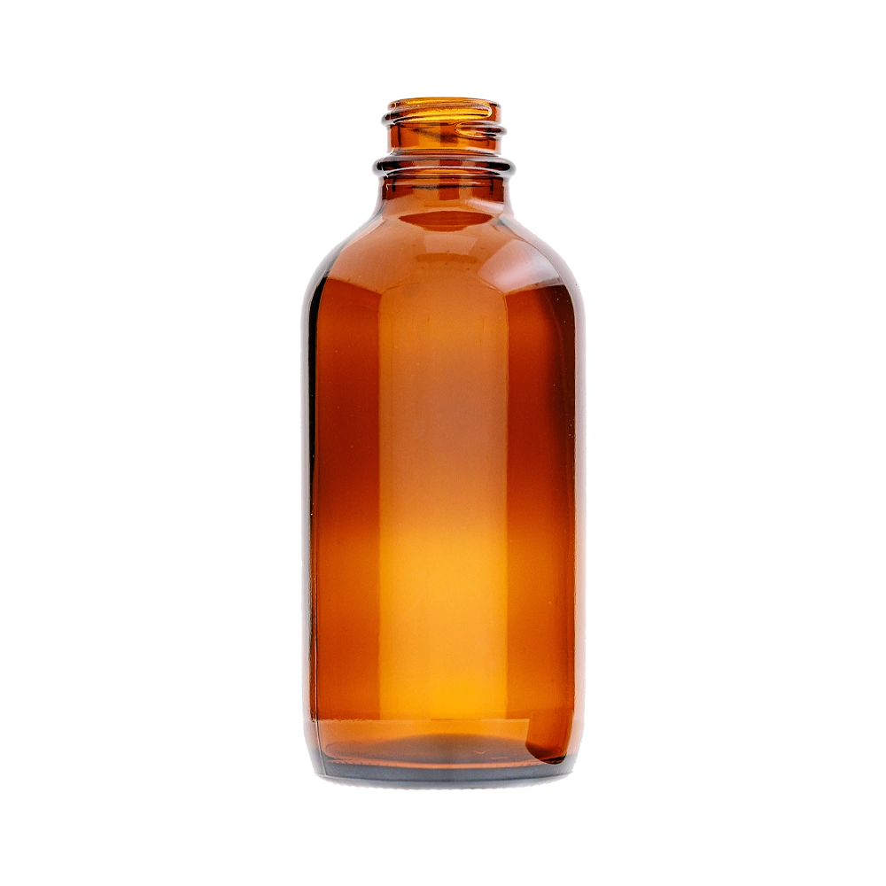 4 Oz Boston Round Amber Bottle