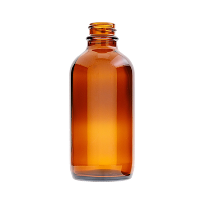 4 Oz Boston Round Amber Bottle