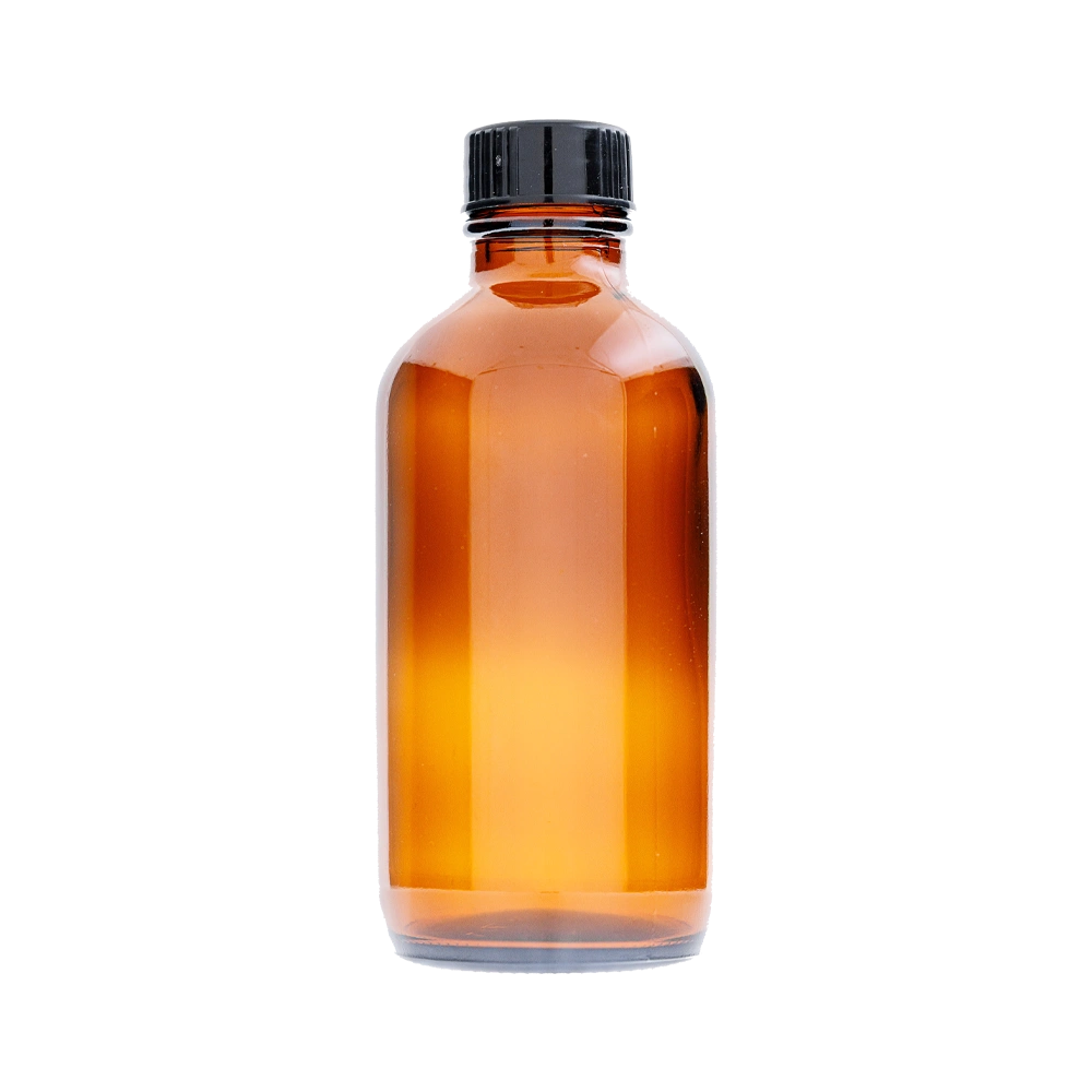 4 Oz Boston Round Amber Bottle
