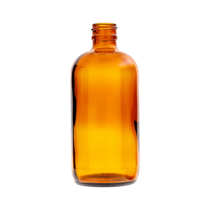 8 oz Boston Round Amber Bottle