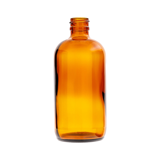 8 oz Boston Round Amber Bottle
