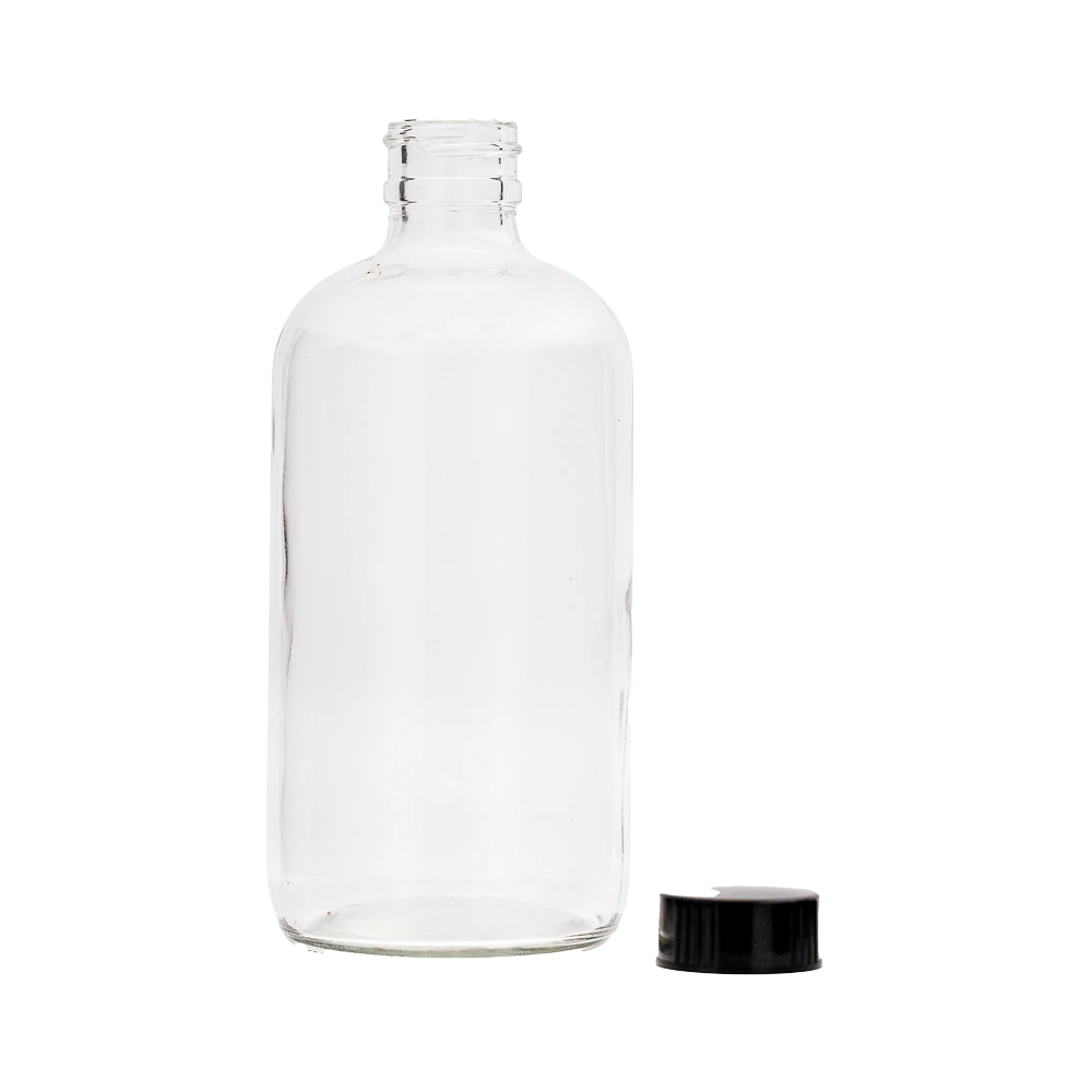 8 Oz Boston Round Clear Bottle