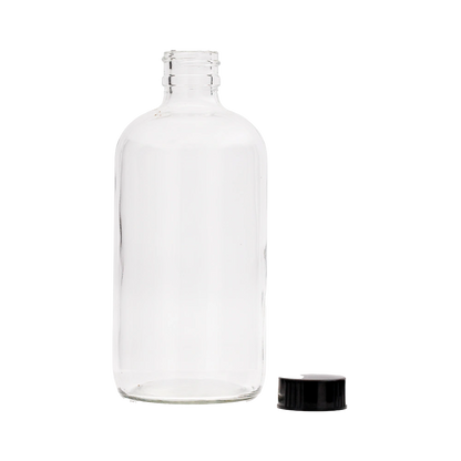 8 Oz Boston Round Clear Bottle
