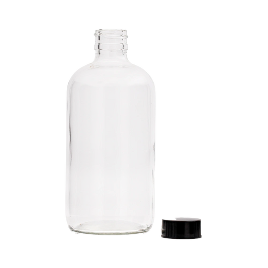 8 Oz Boston Round Clear Bottle