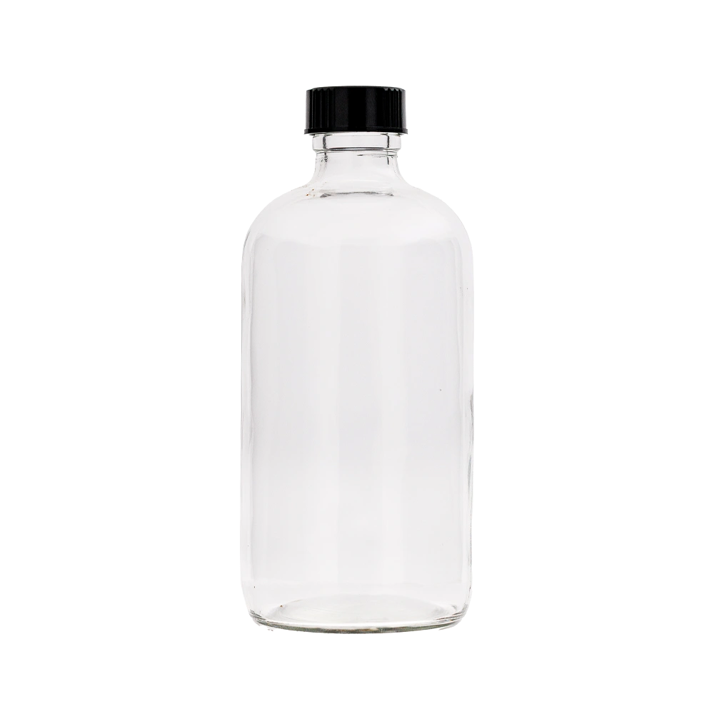 8 Oz Boston Round Clear Bottle