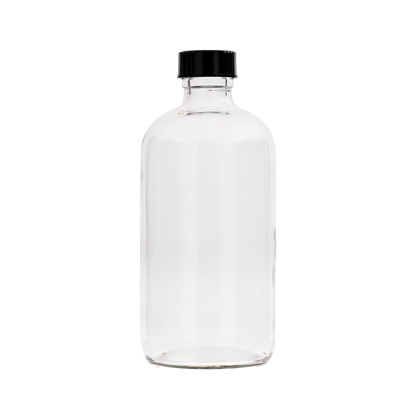 8 Oz Boston Round Clear Bottle