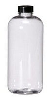 16 Oz Boston Round Clear Bottle