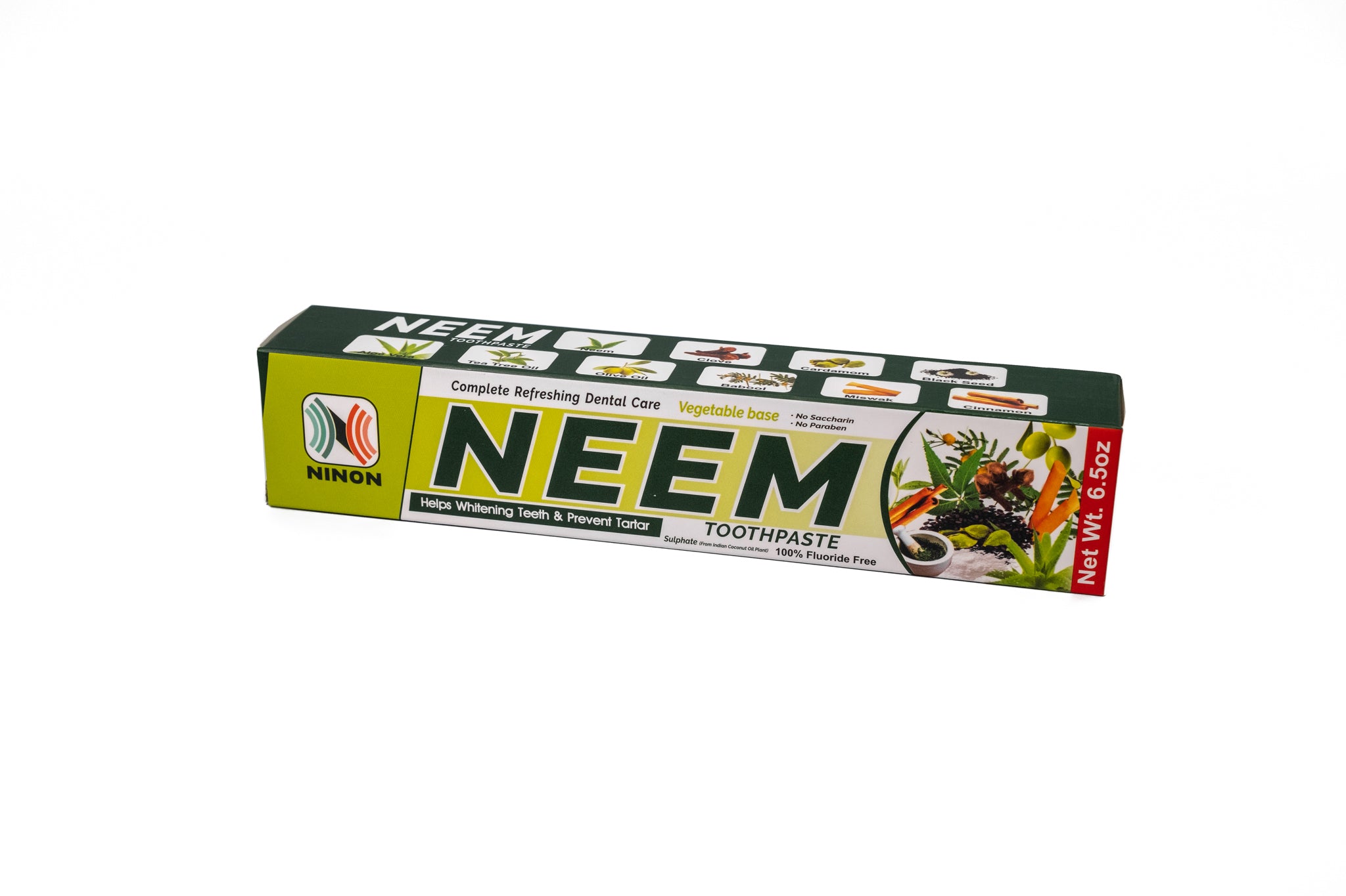 Ninon Neem Toothpaste – 6.5 oz Natural Herbal Toothpaste